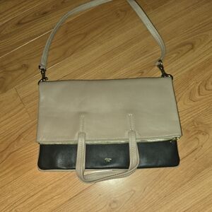 Elegant Beige and Black Women's Handbag